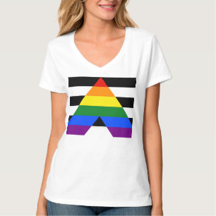 Camiseta Bandeira de aliado straight da SlipperyJoe's lisa