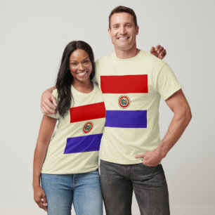 Camiseta Bandeira de alta qualidade de Paraguai