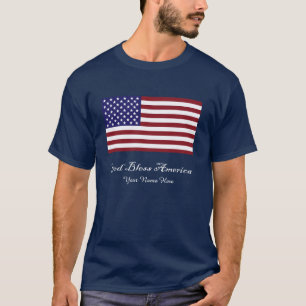 Camiseta Bandeira de América dos deus abençoe