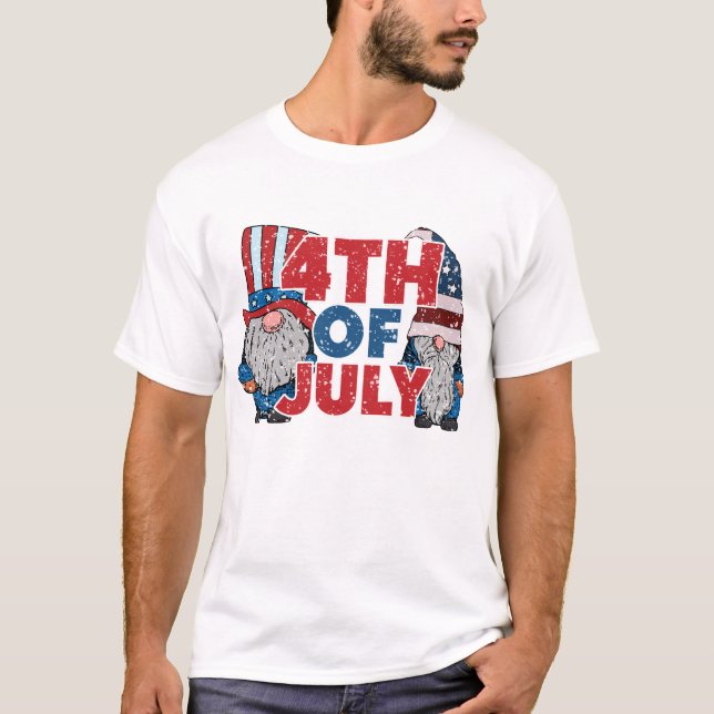 Camiseta Bandeira de Americana de 4 de julho (Frente)
