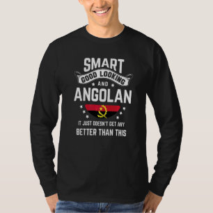 Camiseta Bandeira de Angola Orgulho Nativo  Angola Raízes A