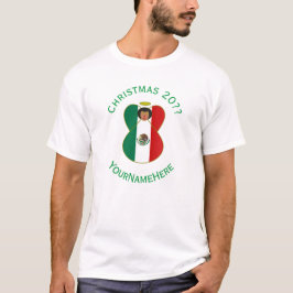 Camiseta Bandeira de Anjo do México Personalizada por Homen