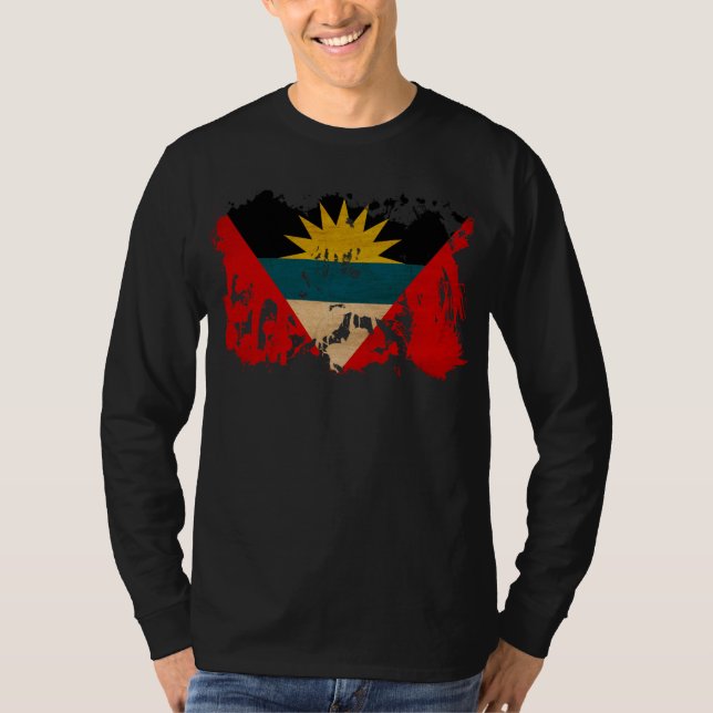 Camiseta Bandeira de Antígua e de Barbuda (Frente)