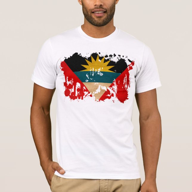 Camiseta Bandeira de Antígua e de Barbuda (Frente)