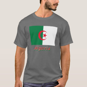 Camiseta Bandeira de Argélia com nome