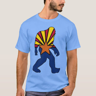 Camiseta bandeira de arizona bigfoot yeti sasquatch