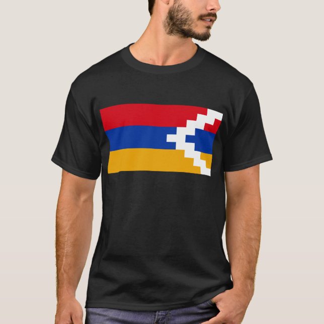 Camiseta Bandeira de Artsakh (Nagorno-Karabakh) (Frente)