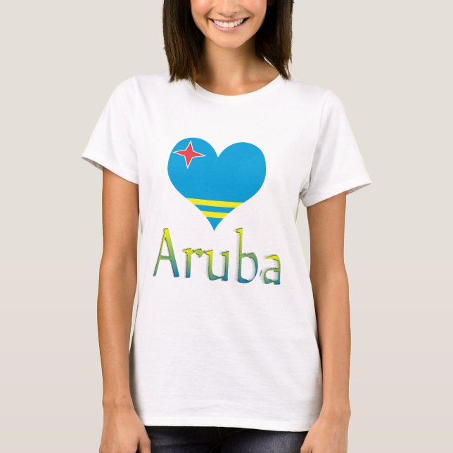 Camiseta Bandeira de Aruba (Frente)