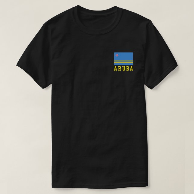 Camiseta Bandeira de Aruba (Frente do Design)