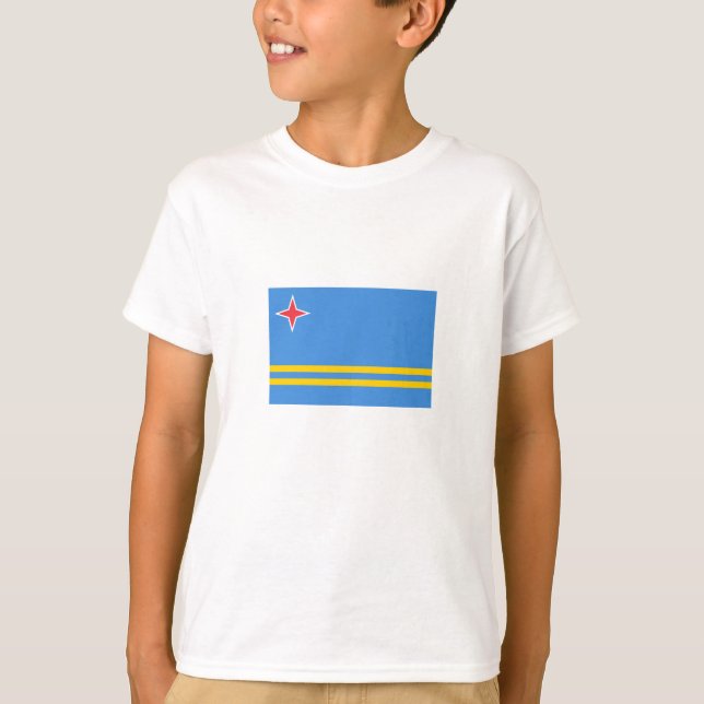 Camiseta Bandeira de Aruba Patriótica (Frente)