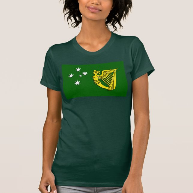 Camiseta Bandeira de Austrália do irlandês (Frente)