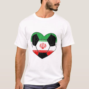 Camiseta Bandeira De Bandeira Do Coração No Irã 2022 Para F
