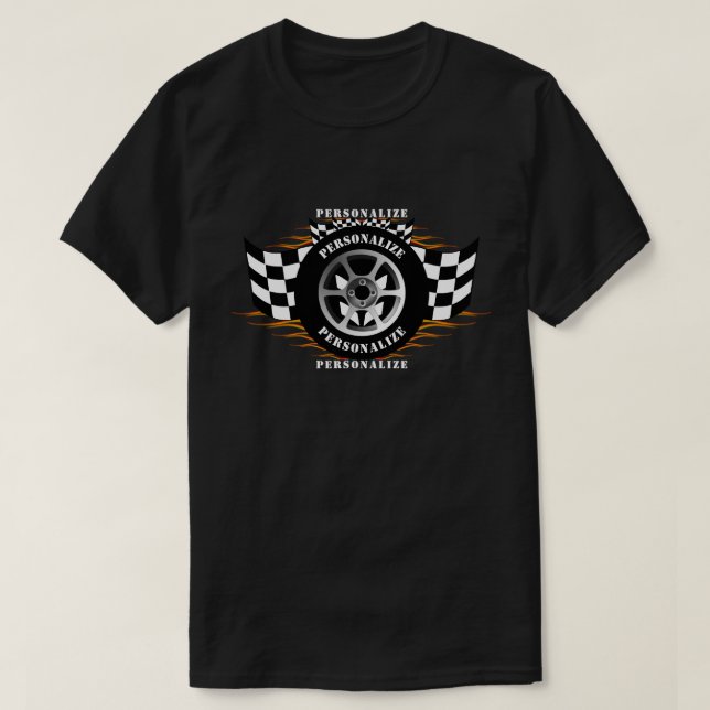 Camiseta Bandeira de Bandeiras de Carro Desportivas Pro (Frente do Design)