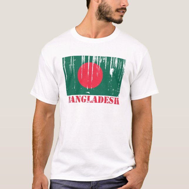 Camiseta Bandeira de Bangladesh (Frente)