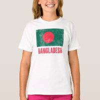 Bandeira de Bangladesh com visual "Grunge".