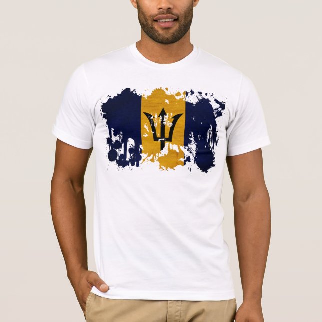Camiseta Bandeira de Barbados (Frente)
