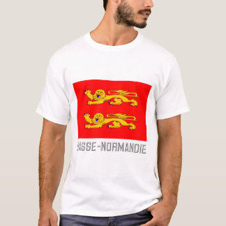 Camiseta Bandeira de Basse-Normandie com nome