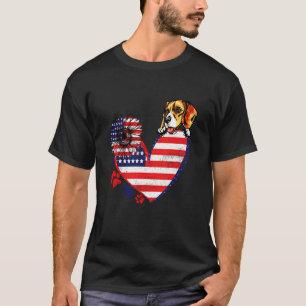 Camiseta Bandeira de Beagle Cão de Girassol