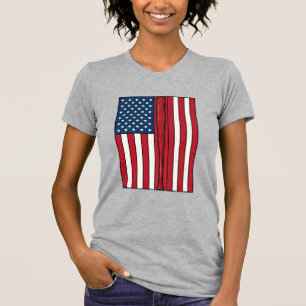 Camiseta Bandeira de Beisebol Distorcida Design Vetorial Vi