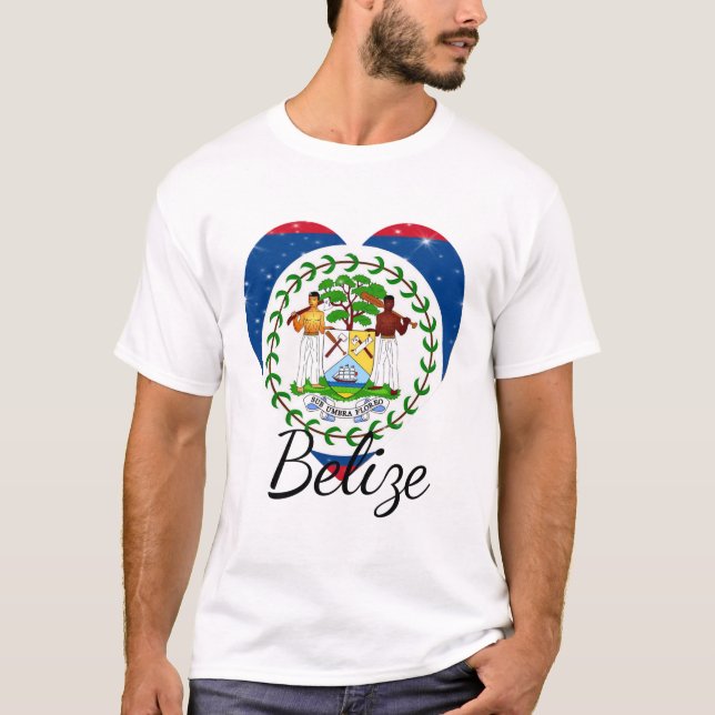 Camiseta Bandeira de Belize. (Frente)
