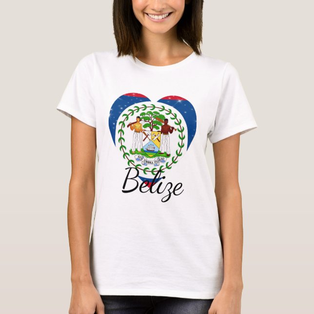 Camiseta Bandeira de Belize. (Frente)