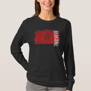 Camiseta Bandeira de Berkane Marrocos Para Homens Mulheres