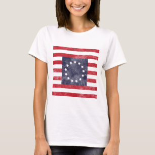 Camiseta Bandeira de Betsy Ross afligida