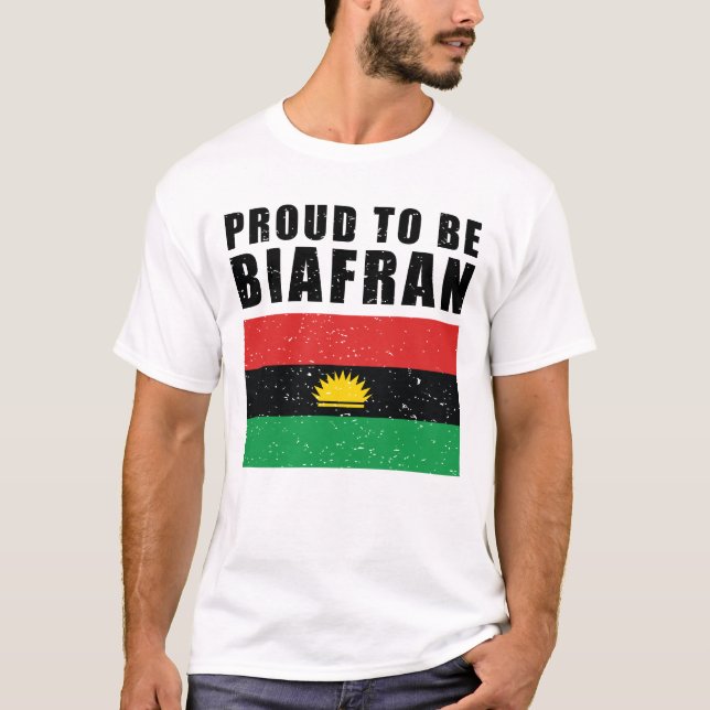 Camiseta bandeira de biafra - orgulhosa de ser biafran - bi (Frente)