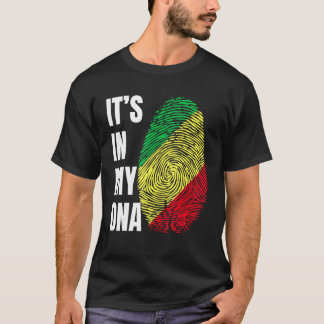 Camiseta Bandeira de Biometria do DNA de impressões digitai