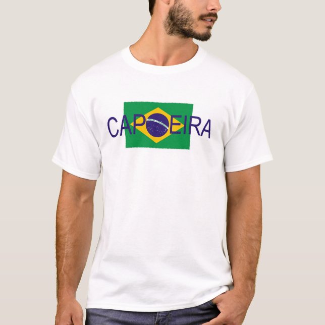 Camiseta bandeira de Brasil do capoeira (Frente)