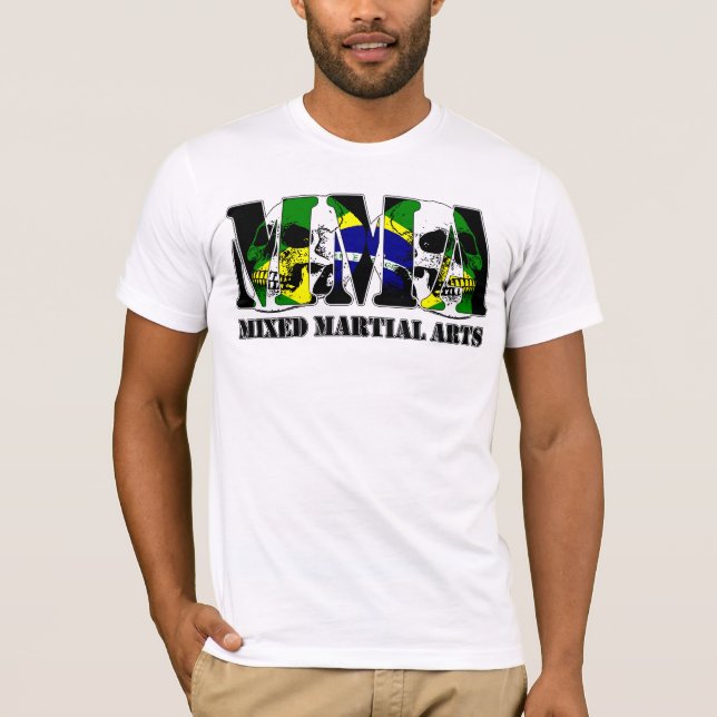 Camiseta Bandeira de Brasil do crânio do Muttahida (Frente)