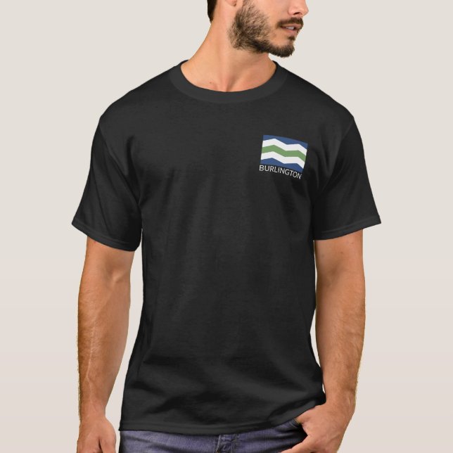Camiseta Bandeira de Burlington, Vermont T-Shirt (Frente)
