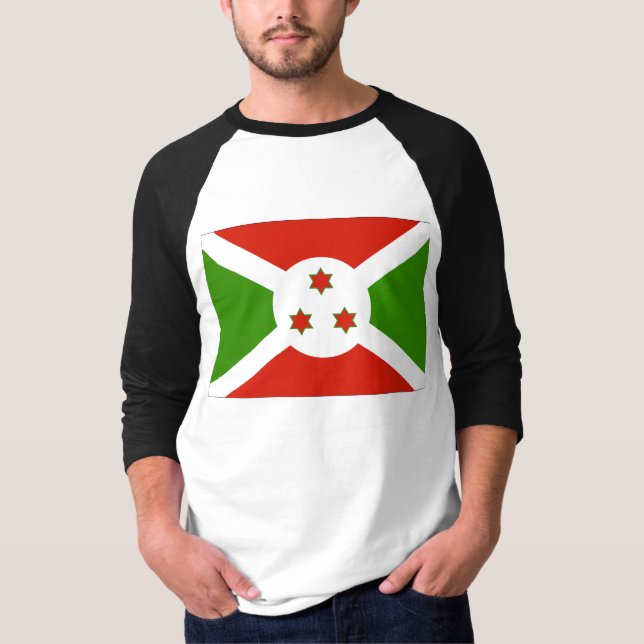 Camiseta Bandeira de Burundi (Frente)