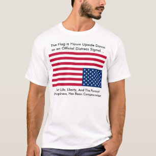 Camiseta Bandeira de cabeça para baixo