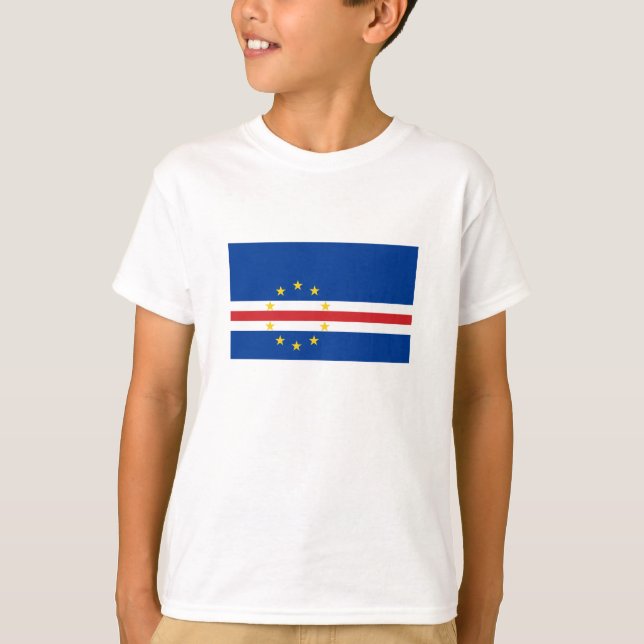 Camiseta Bandeira de Cabo Verde (Frente)
