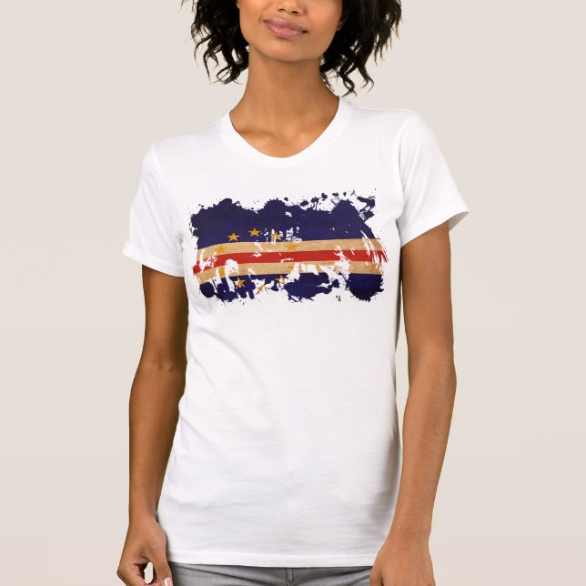 Camiseta Bandeira de Cabo Verde (Frente)