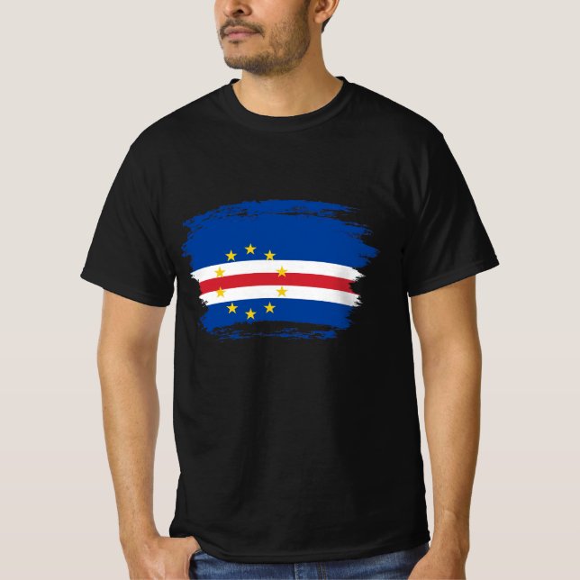 Camiseta Bandeira de Cabo Verde (Frente)