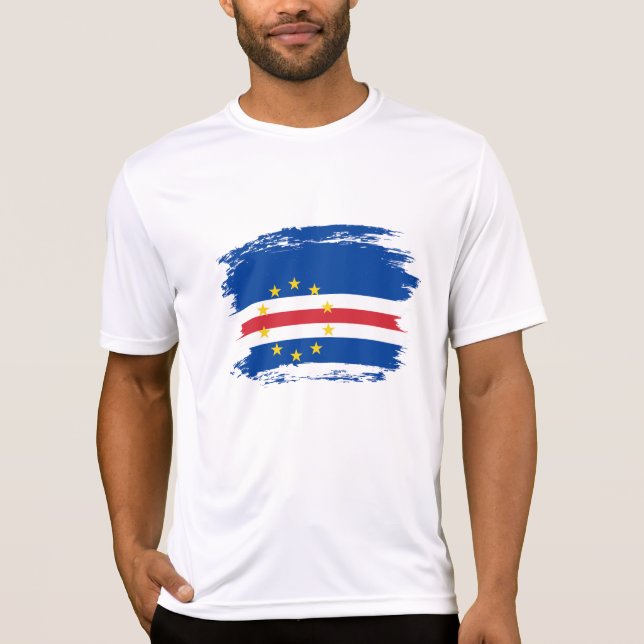 Camiseta Bandeira de Cabo Verde (Frente)