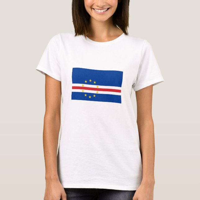 Camiseta Bandeira de Cabo Verde (Frente)