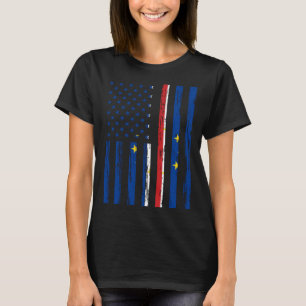 Camiseta Bandeira de Cabo Verde América EUA no meu DNA para