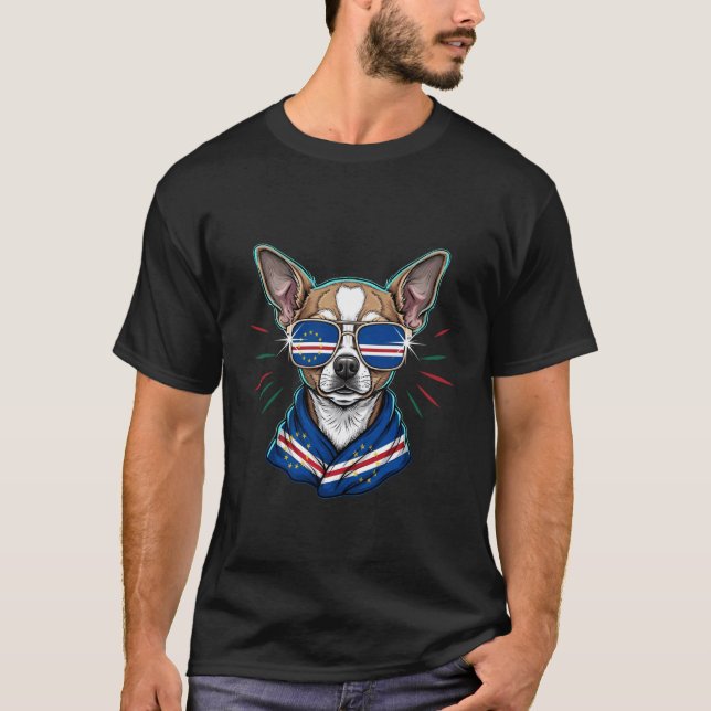 Camiseta Bandeira de Cabo Verde Cabo Verde Raízes Cabo-Verd (Frente)