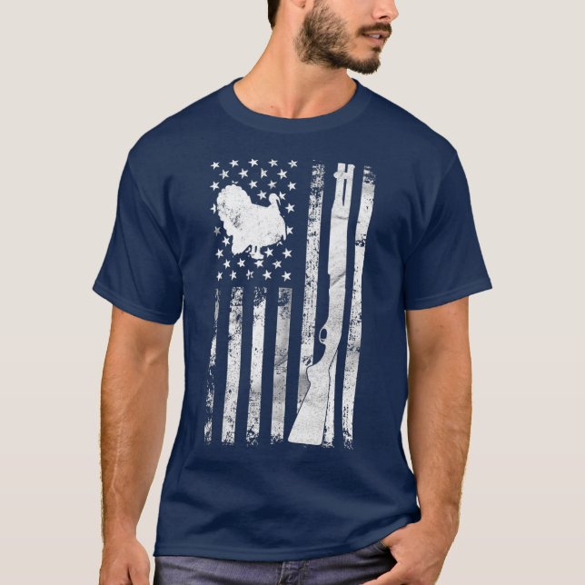 Camiseta Bandeira De Caça Para Caçadores De Presentes (Frente)