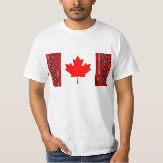 Camiseta Bandeira de Canadá com vermelho/ponto transversal