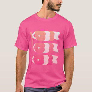Camiseta Bandeira de Carp Koi Kanji Koinobori