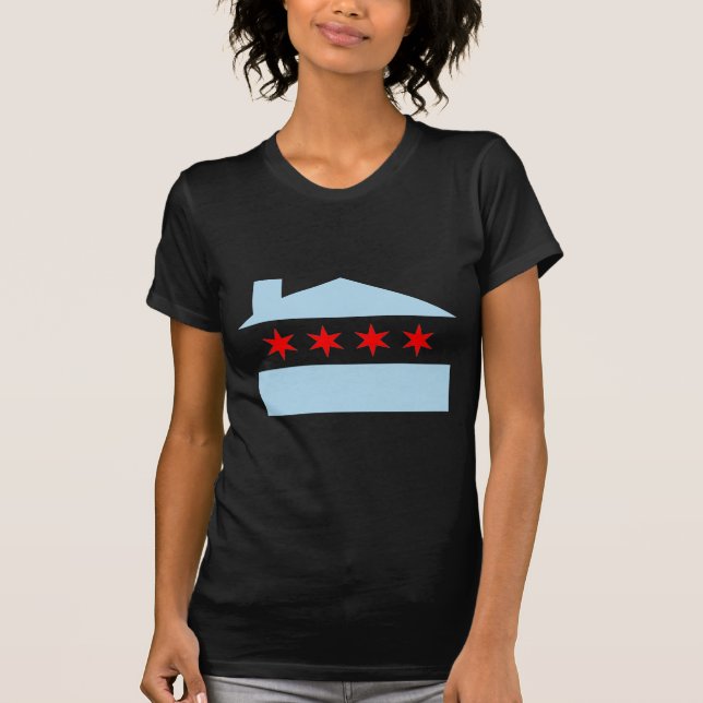 Camiseta Bandeira de casa de Chicago (Frente)