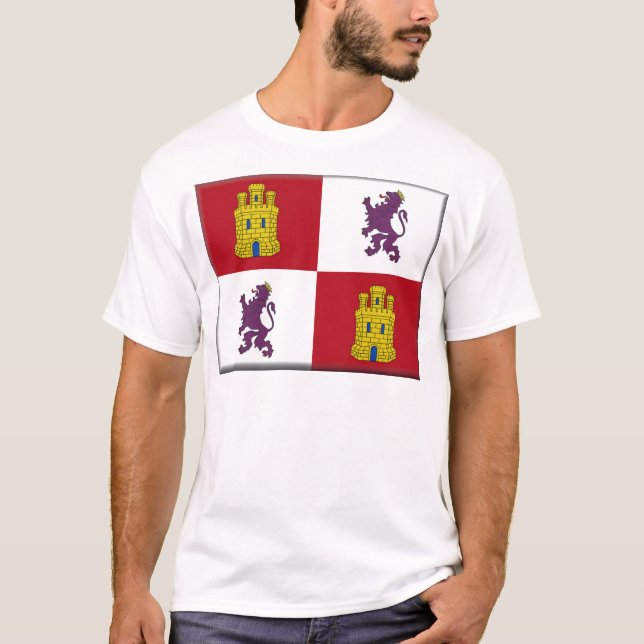 Camiseta Bandeira de Castilla y Leon (espanha) (Frente)