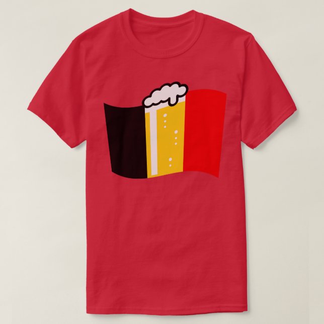 Camiseta Bandeira De Cerveja Da Bélgica 4C (Frente do Design)