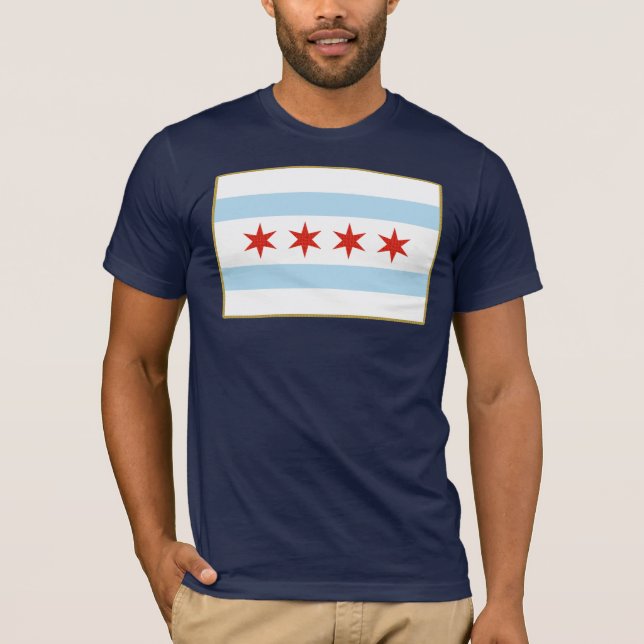 Camiseta Bandeira de Chicago (Frente)