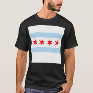Camiseta Bandeira de Chicago Patriótica