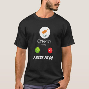 Camiseta Bandeira de Chipre Lembrança Chipre Está Chamando
